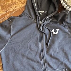 True Religion Charcoal Zip-Up Hoodie